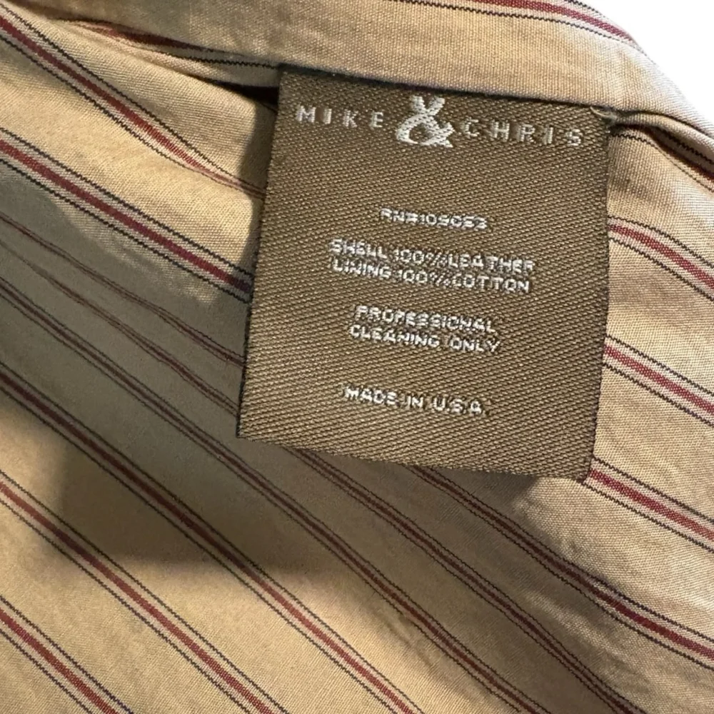 🛑SOLD🛑Mike & Chris VTG Rupert Double Breasted Hooded Grey Leather Jacket S - Picture 8 of 10